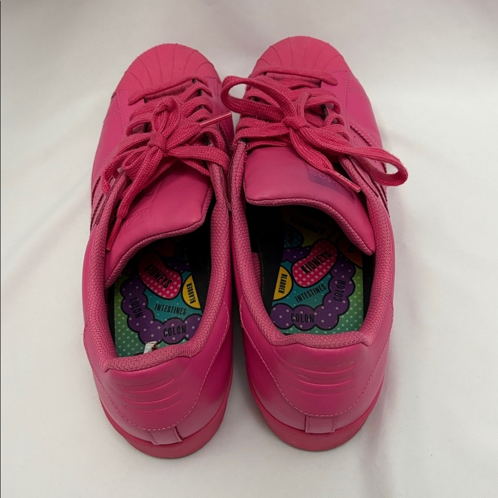 Adidas Superstar Pharrell Williams Pink Mens Size 12 Shoes Originals - Picture 6 of 15